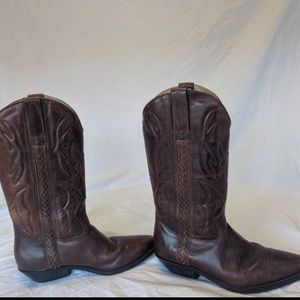 Cole Haan Leather Cowboy Boots Brown Size 9
